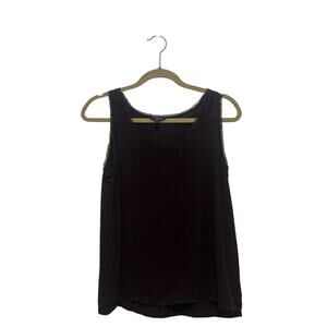 Express Brown Cami Lace Trimming Office Career Blouse Medium